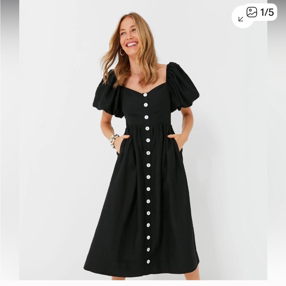 Pomander Place Black Alexis Midi Dress